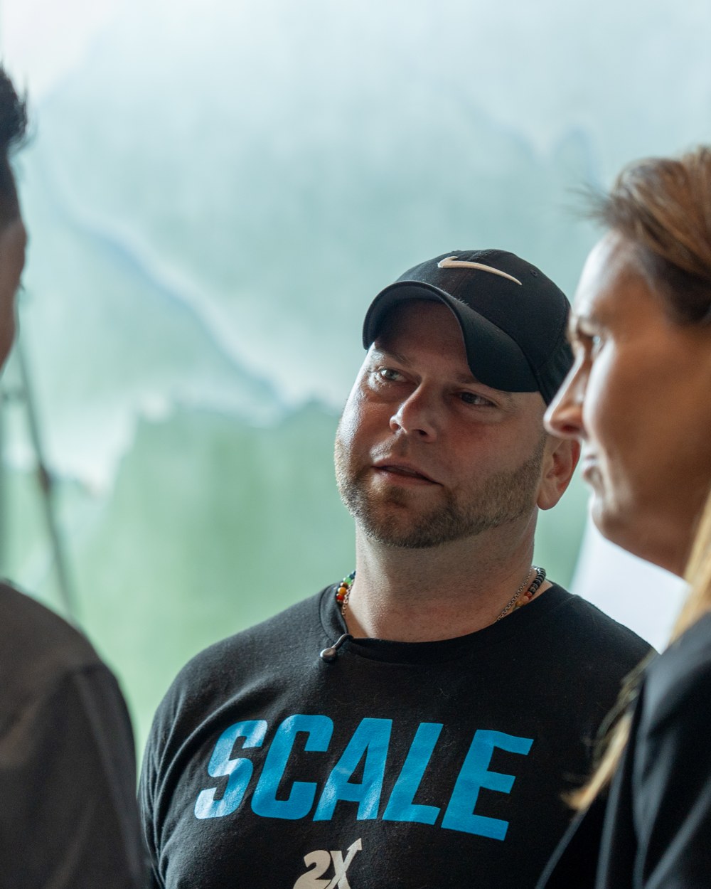 Tom Sylvester leading a small-group business conversation